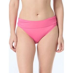 Coco Reef Plumeria Pink Fold Over High Waist Bikini Bottoms U95208 Large NEW